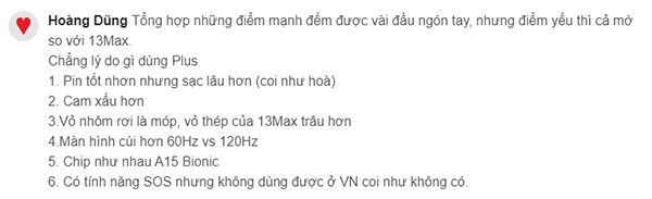 Khách hàng đánh giá về màn hình của iPhone 14 Plus